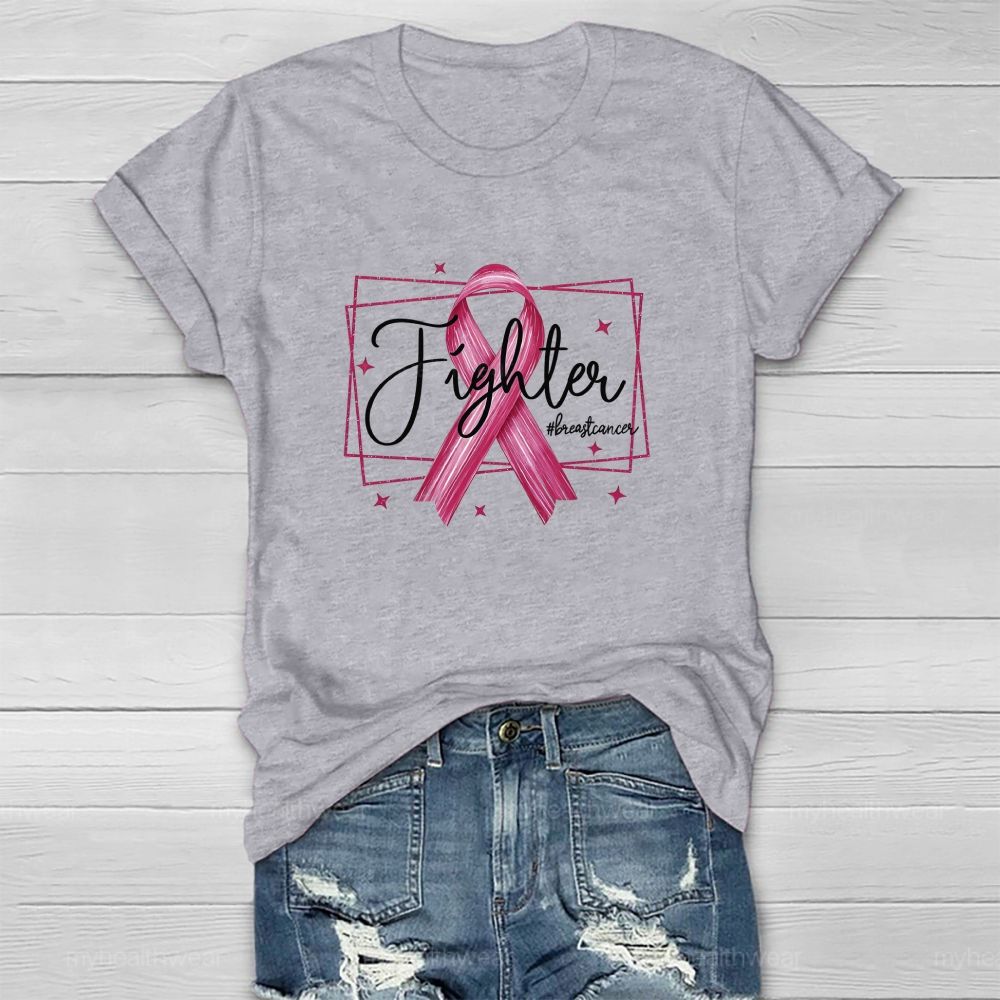 Fighter Pink Star Ribbon Healthwear T-shirt