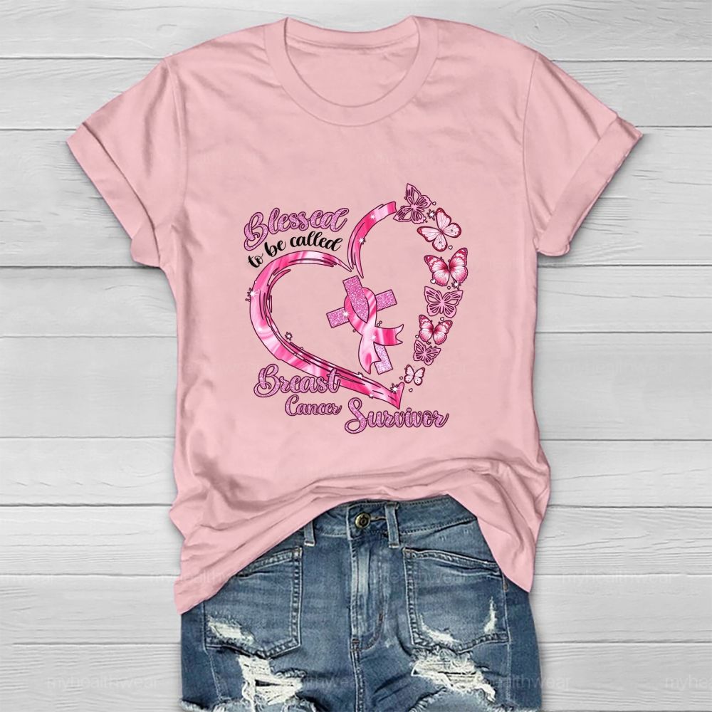 Blessed To Be Called Breast Cancer Survivor Healthwear T-shirt