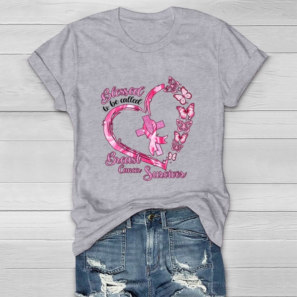 Blessed To Be Called Breast Cancer Survivor Healthwear T-shirt
