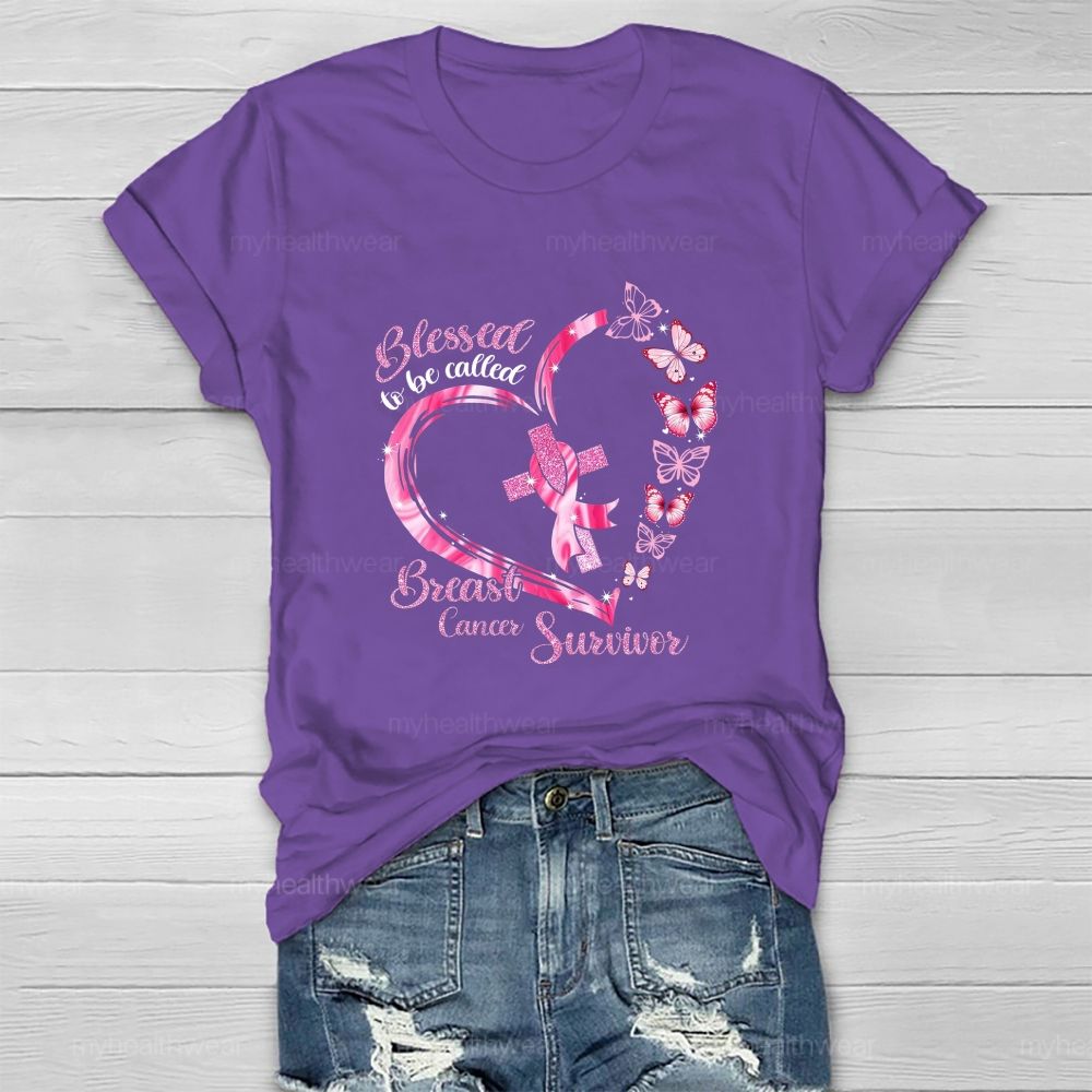 Blessed To Be Called Breast Cancer Survivor Healthwear T-shirt