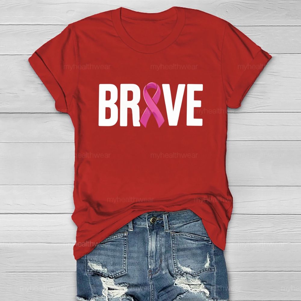 Brave Pink Ribbon Healthwear T-shirt