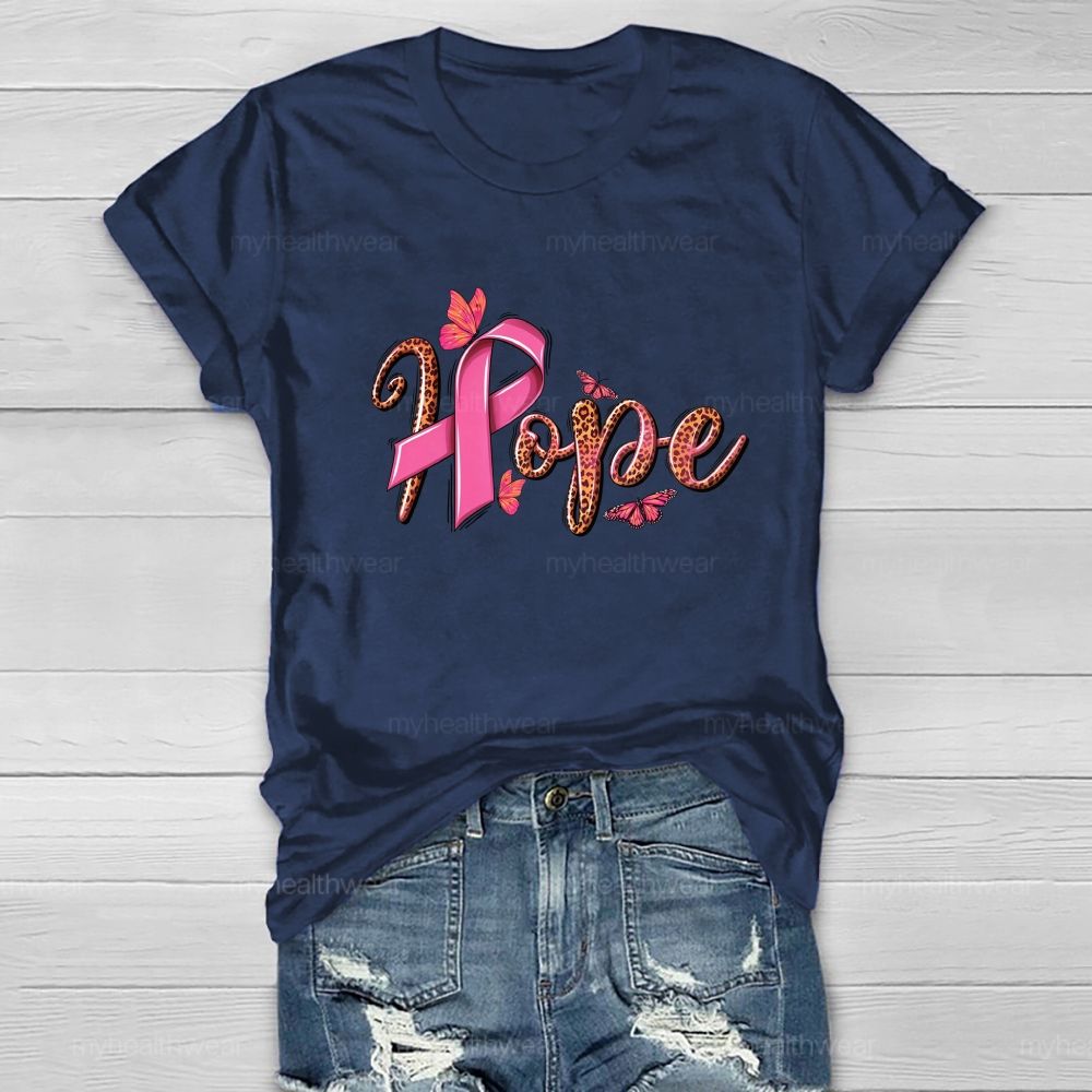 Leopard Hope Pink Butterfly Healthwear T-shirt