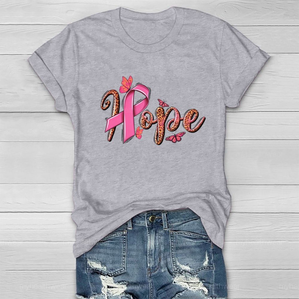Leopard Hope Pink Butterfly Healthwear T-shirt
