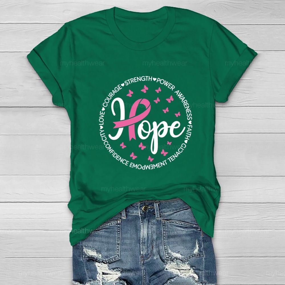 Hope Pink Butterfly Healthwear T-shirt