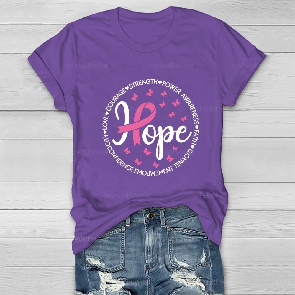 Hope Pink Butterfly Healthwear T-shirt