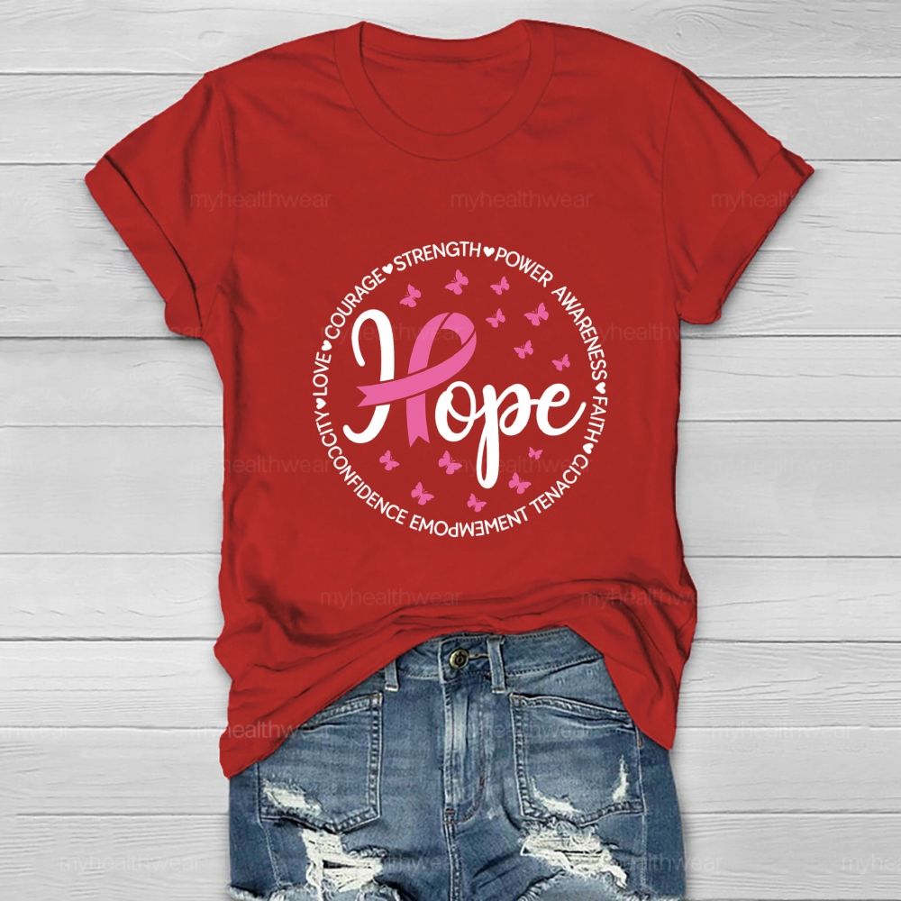 Hope Pink Butterfly Healthwear T-shirt