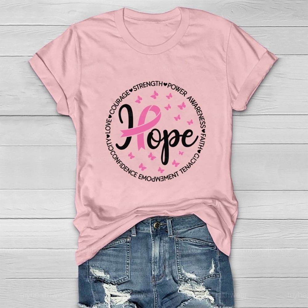 Hope Pink Butterfly Healthwear T-shirt