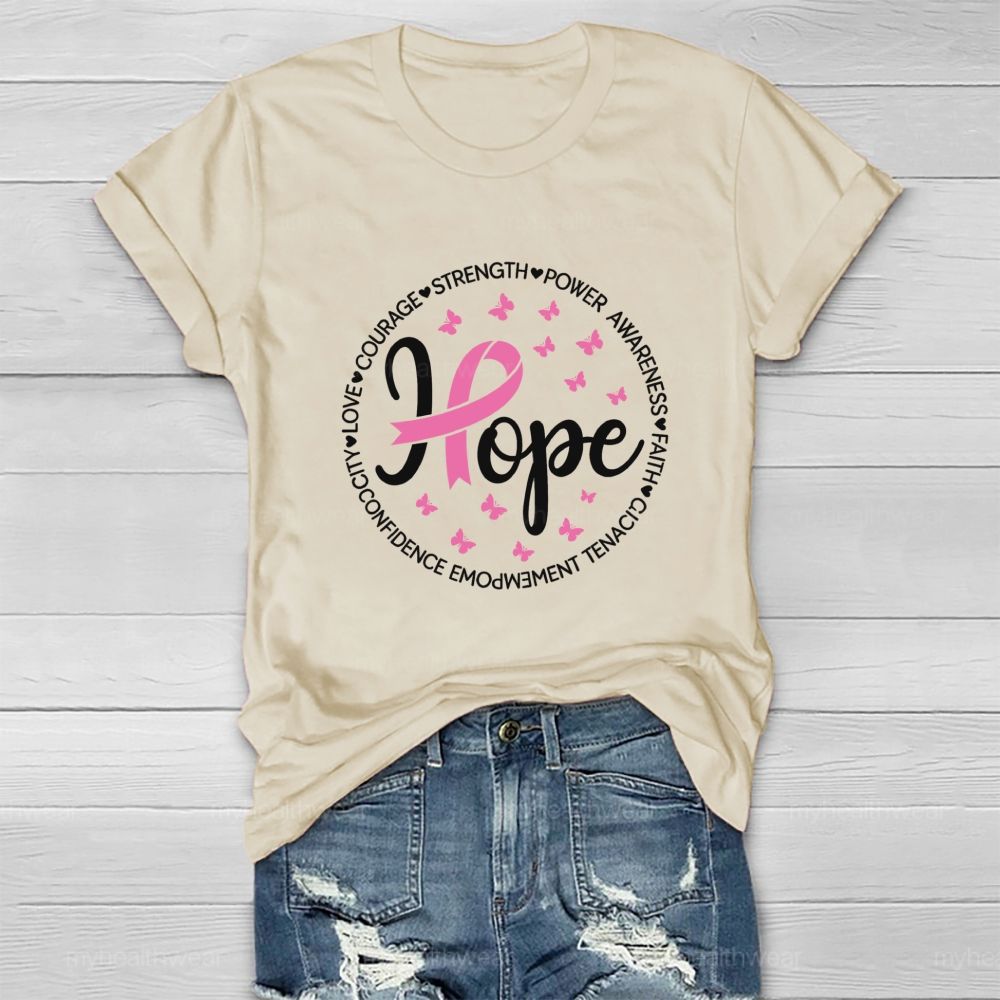 Hope Pink Butterfly Healthwear T-shirt