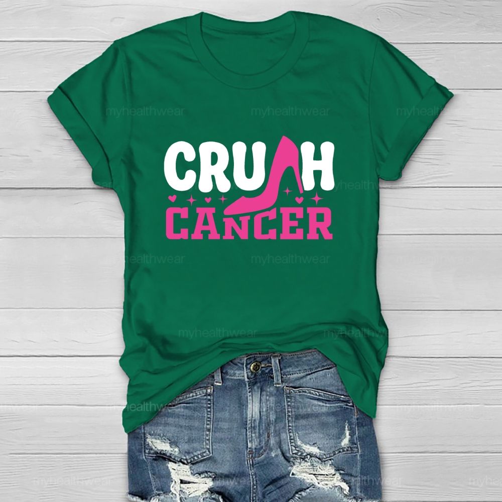 Crush Cancer Pink High heel Healthwear T-shirt