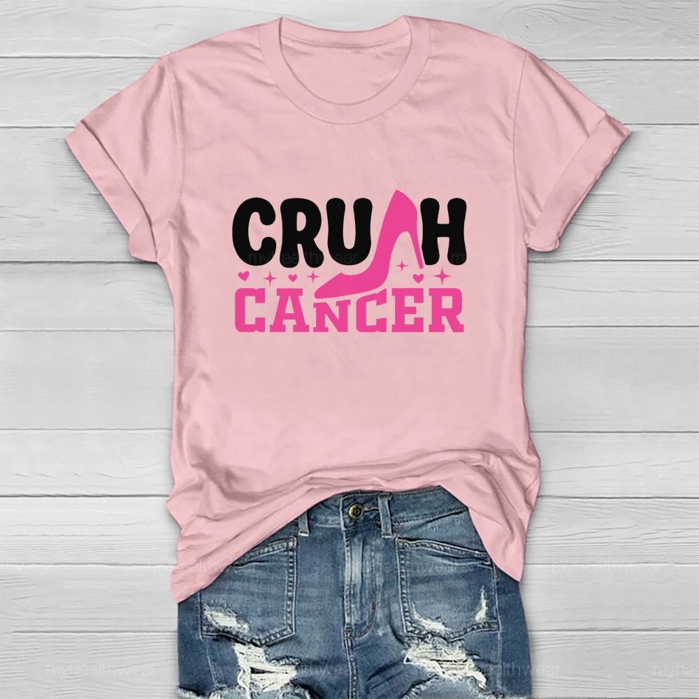 Crush Cancer Pink High heel Healthwear T-shirt