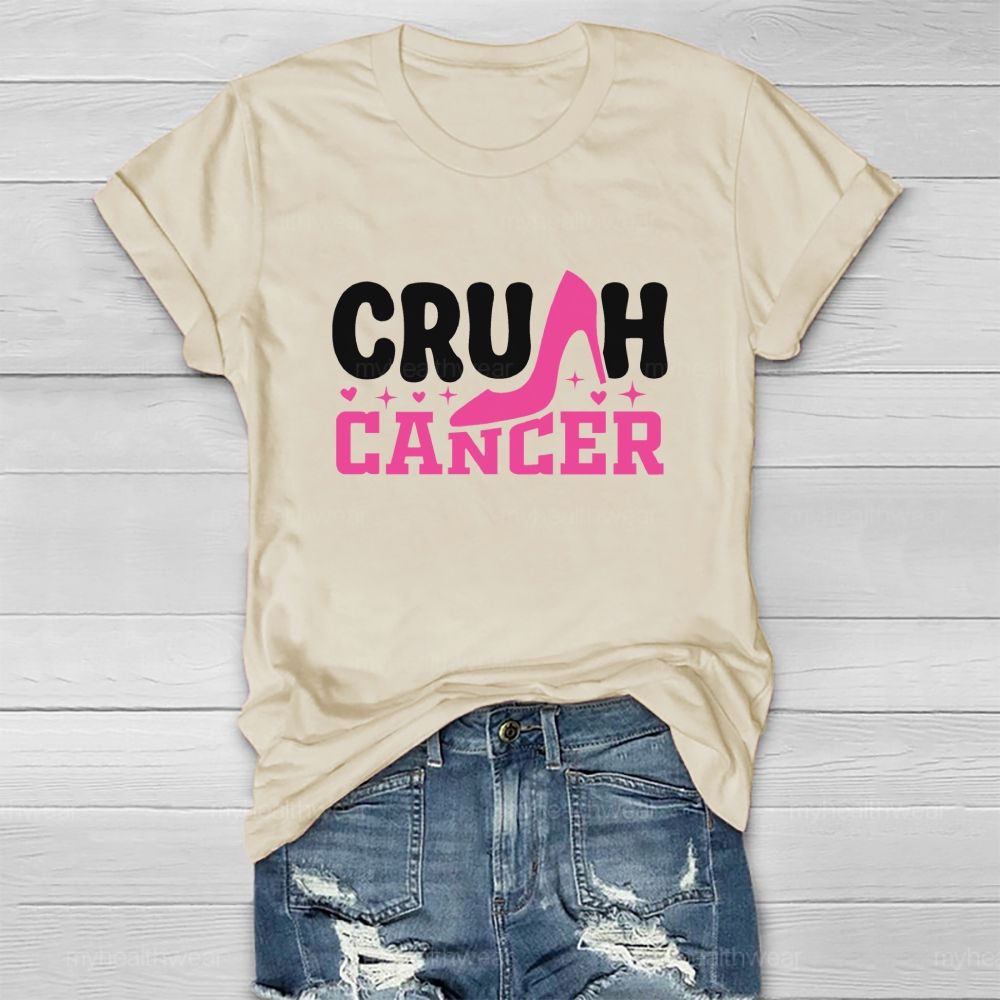 Crush Cancer Pink High heel Healthwear T-shirt