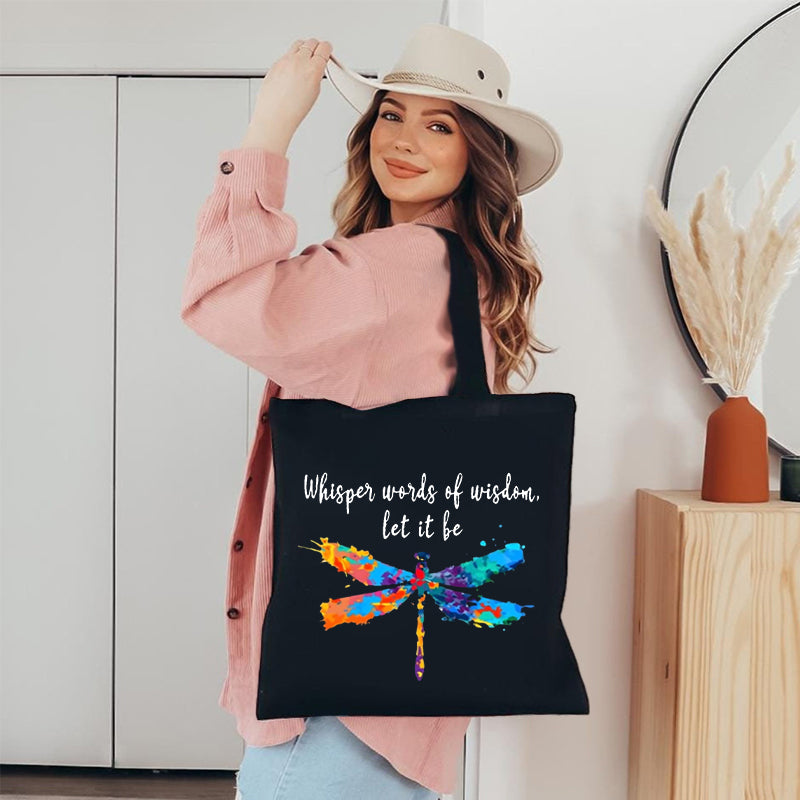 Whisper Words Of Wisdom Let It Be Canvas Tote Bag