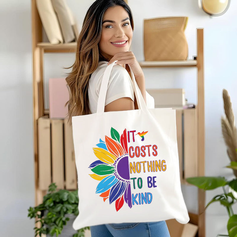 It Costs Nothing To Be Kind Canvas Tote Bag