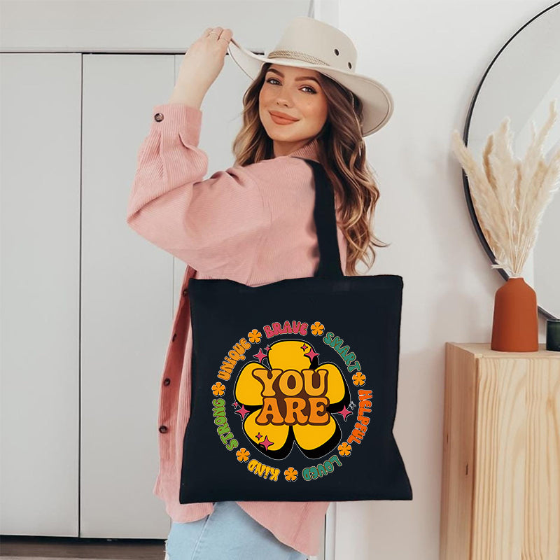 You Are Brave Smart Loved Canvas Tote Bag