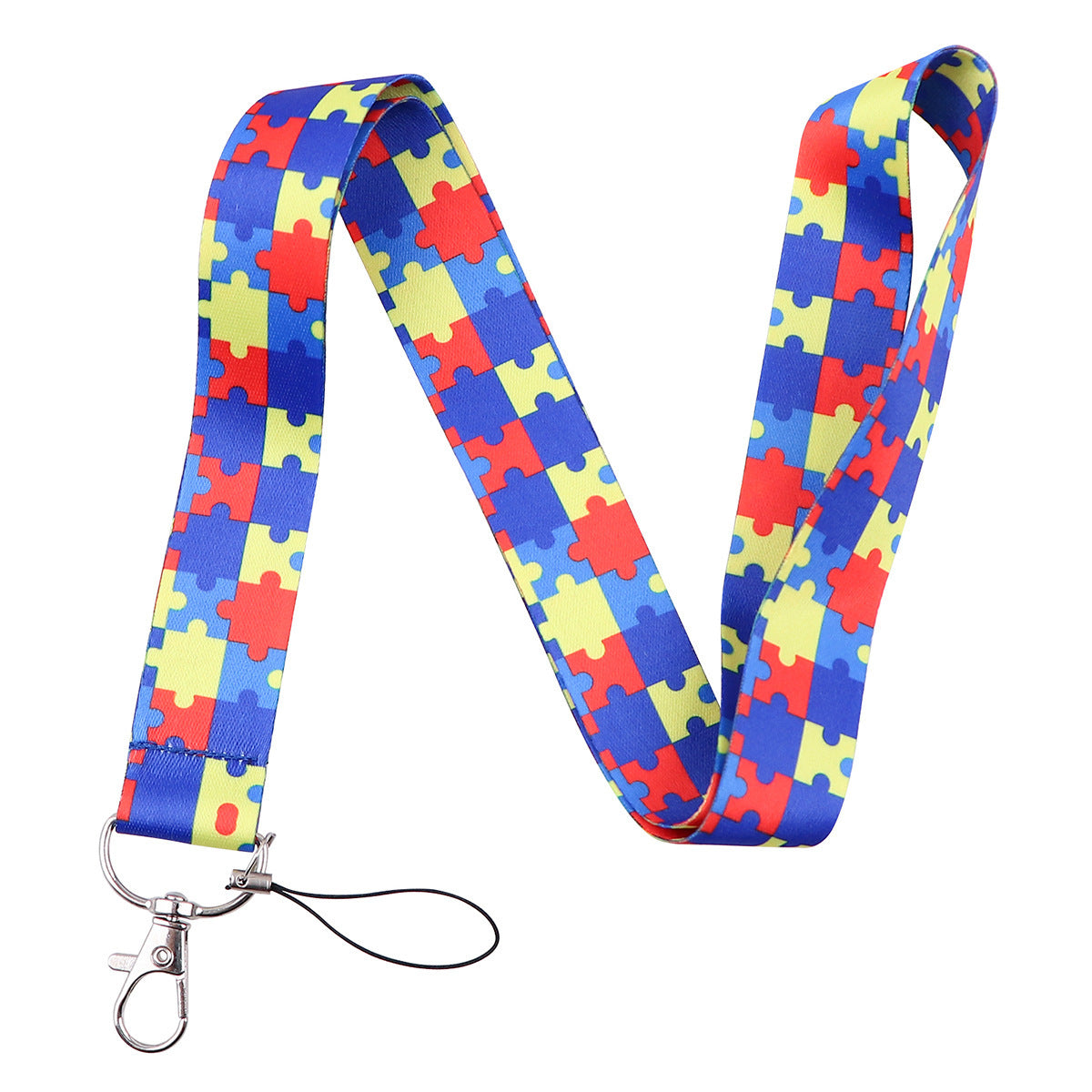 Autism Awareness Puzzle Piece Phone Lanyard/Keychain Accessory