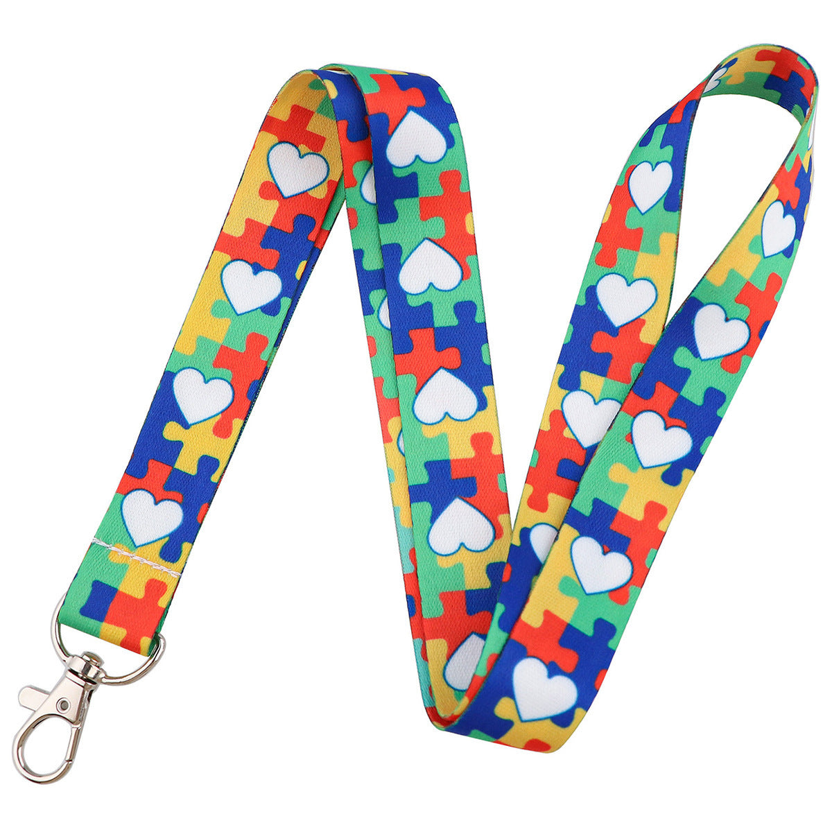 Autism Awareness Puzzle Piece Phone Lanyard/Keychain Accessory