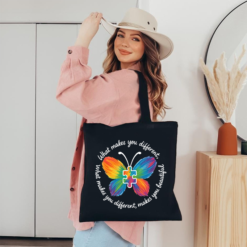 What Makes You Different Is What Makes You Beautiful Canvas Tote Bag