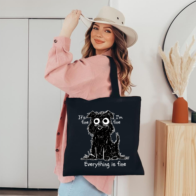 Everything Is Fine Canvas Tote Bag