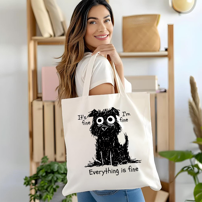 Everything Is Fine Canvas Tote Bag