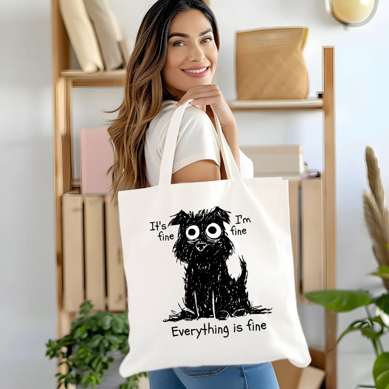 Everything Is Fine Canvas Tote Bag
