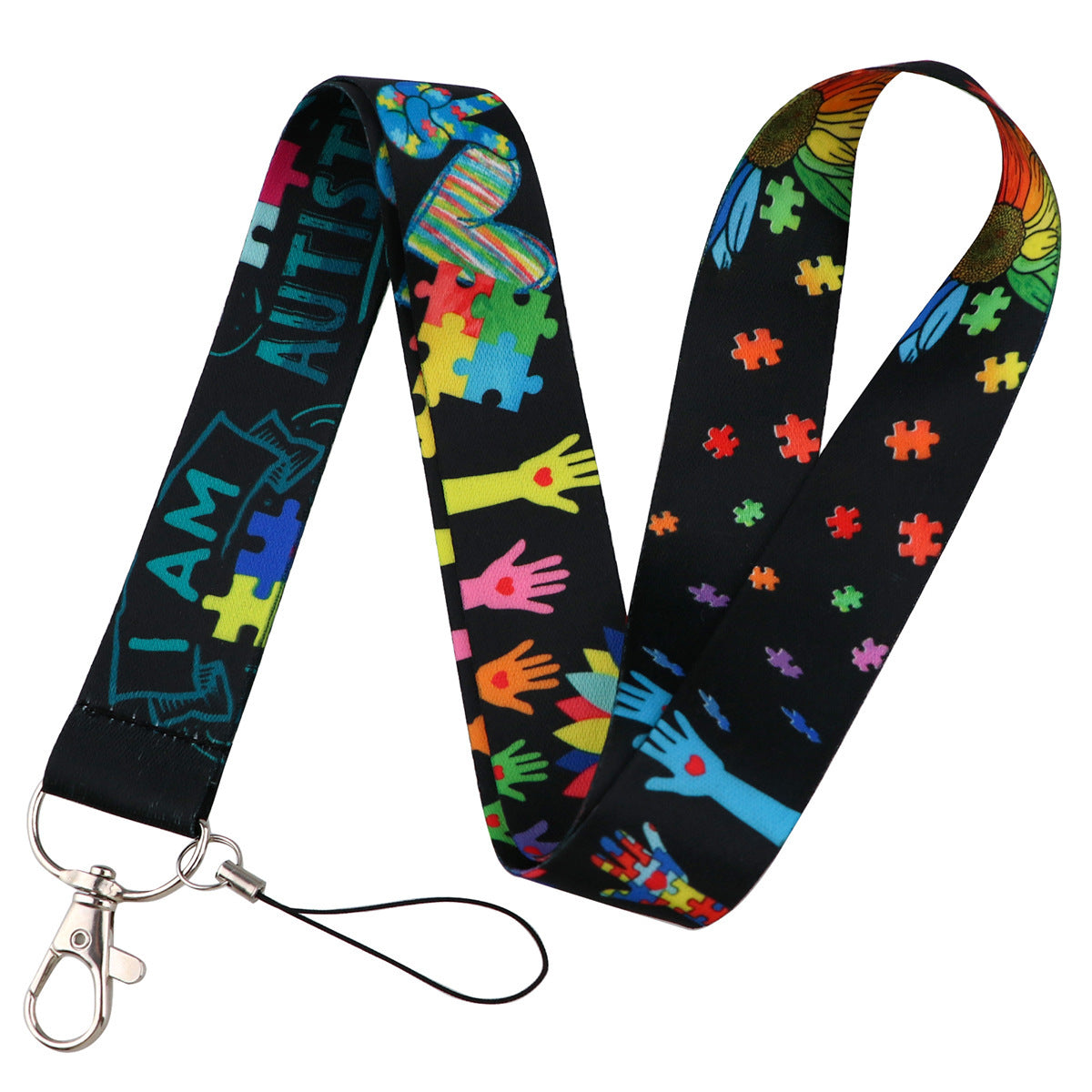 Autism Awareness Puzzle Piece Phone Lanyard/Keychain Accessory