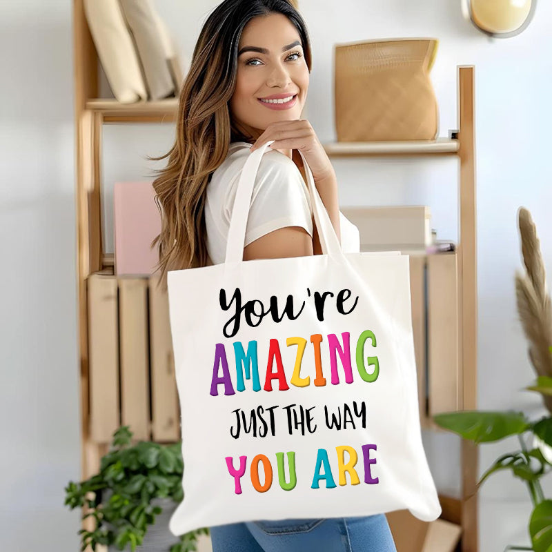 Just The Way You Are Canvas Tote Bag
