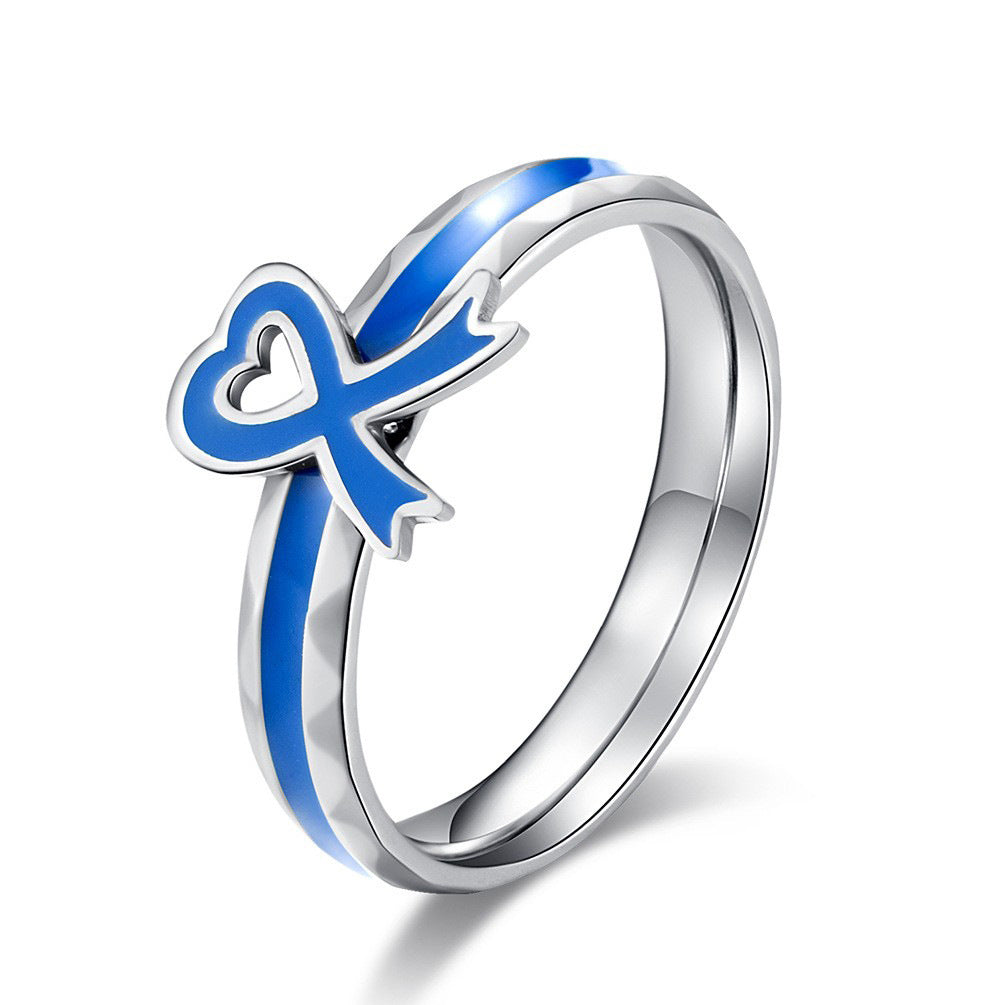 Blue Ribbon Ring For Children With Autism