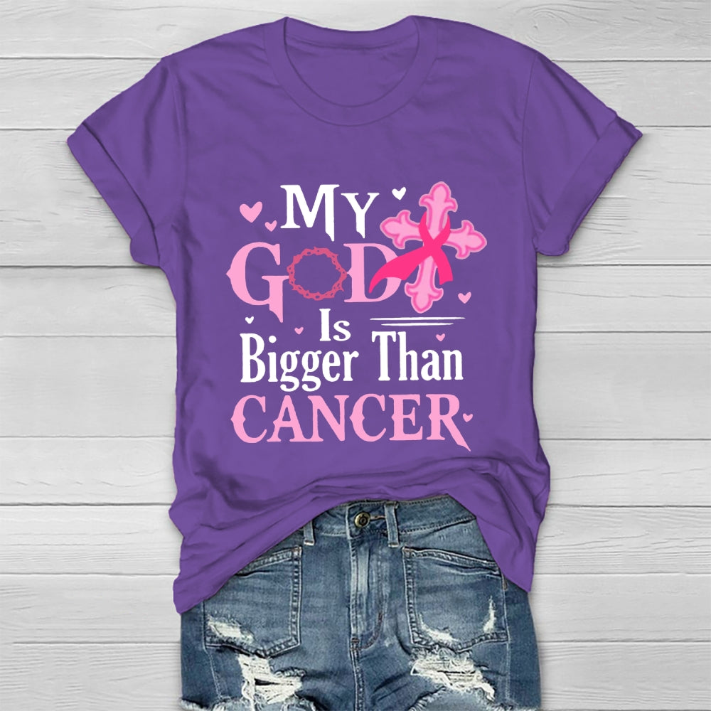 My God Is Bigger Than Cancer Breast Cancer Awareness T-shirt
