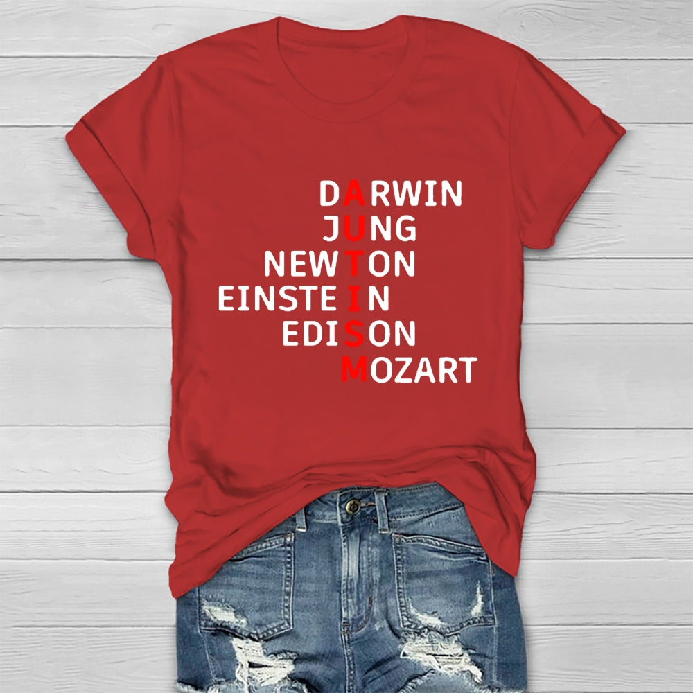 Autism Darwin Jung Newton Einstein Edison Mozart T-shirt