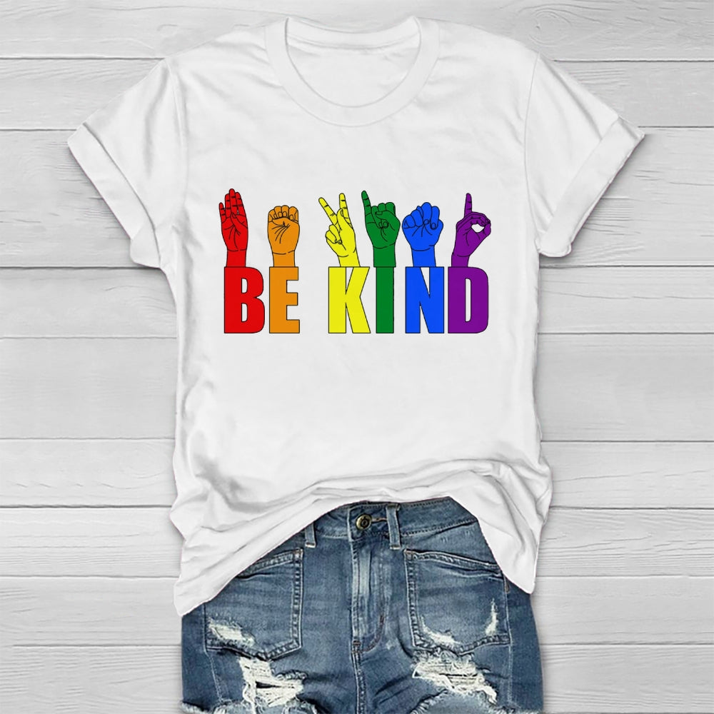 Be Kind Colorful Gestures  T-shirt
