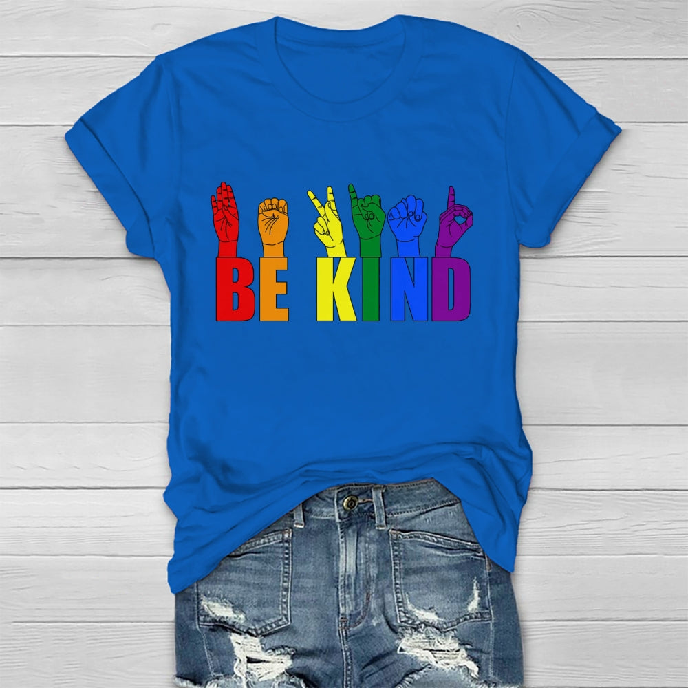 Be Kind Colorful Gestures  T-shirt