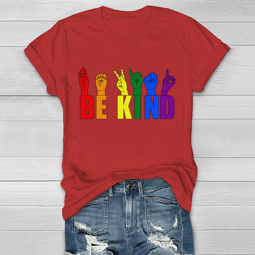 Be Kind Colorful Gestures  T-shirt