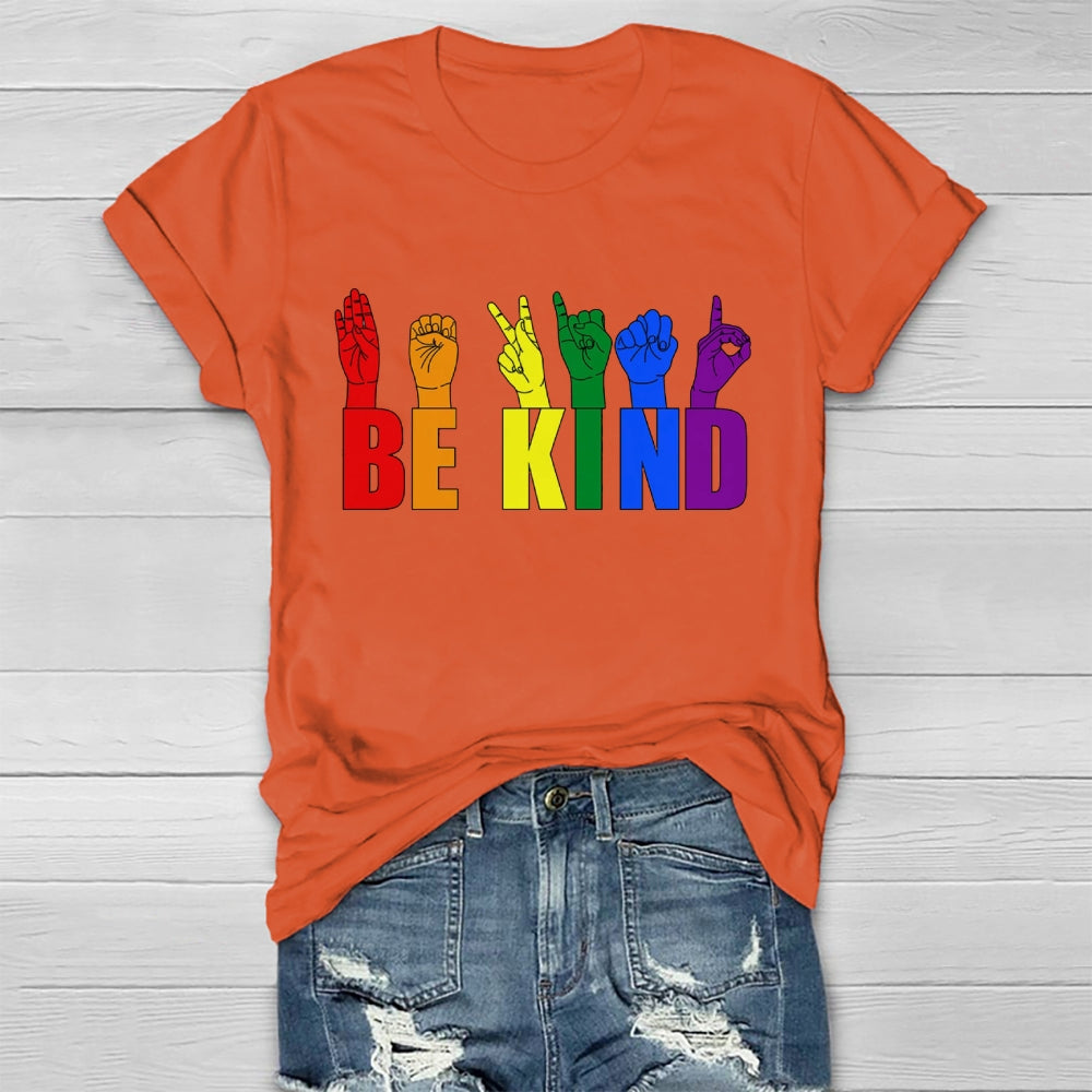 Be Kind Colorful Gestures  T-shirt