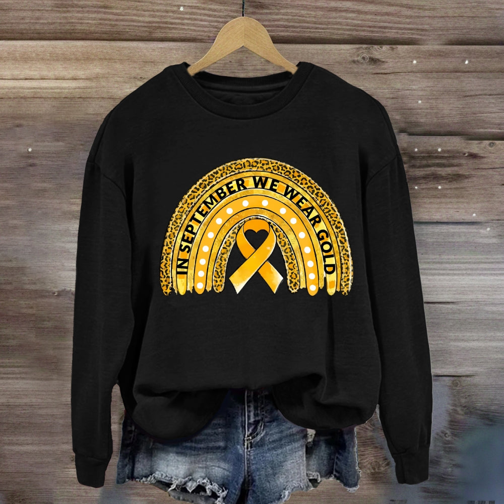 In September We Wear Gold Yellow Ribbon Sweatshirt