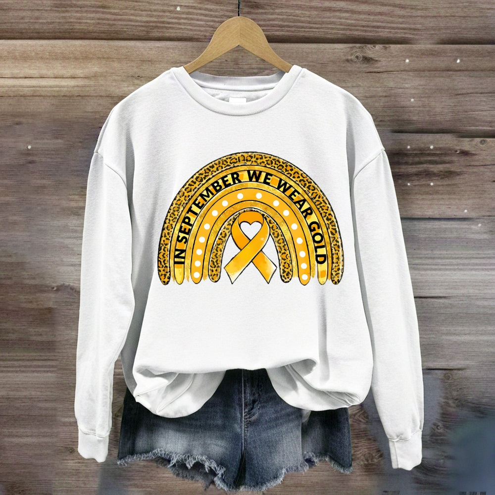 In September We Wear Gold Yellow Ribbon Sweatshirt