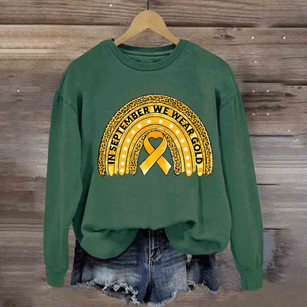 In September We Wear Gold Yellow Ribbon Sweatshirt