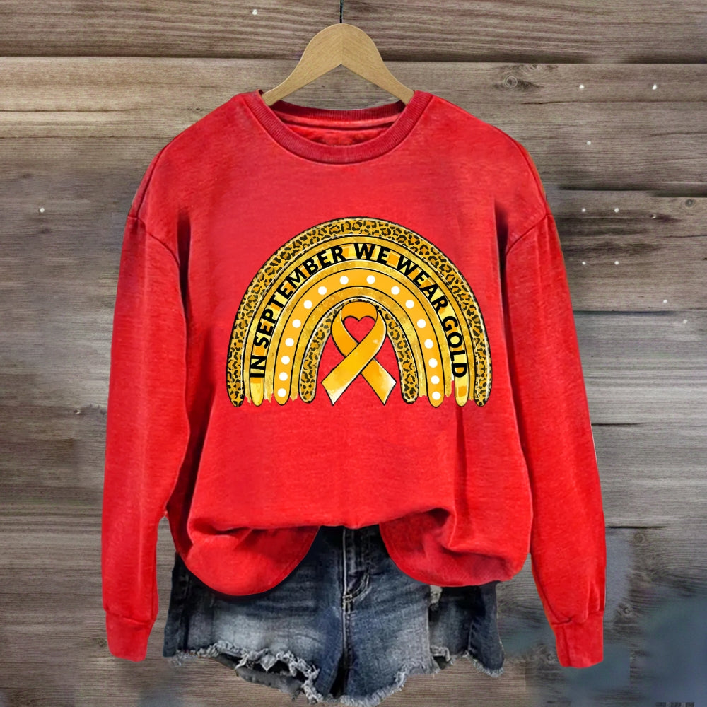 In September We Wear Gold Yellow Ribbon Sweatshirt