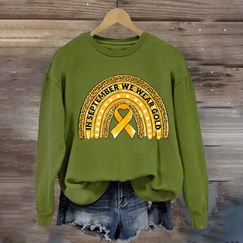 In September We Wear Gold Yellow Ribbon Sweatshirt