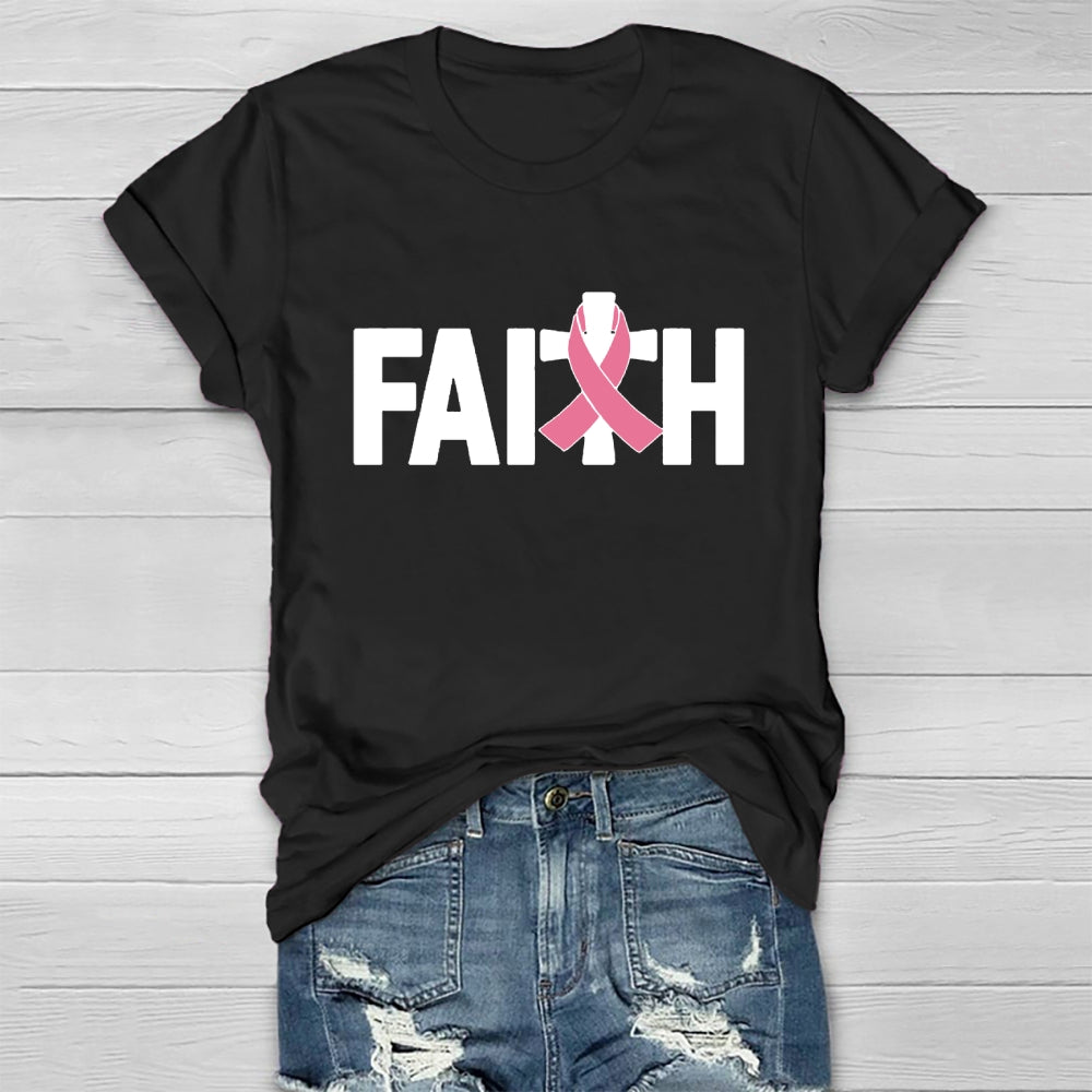 Faith Breast Cancer Awareness Healthwear T-shirt