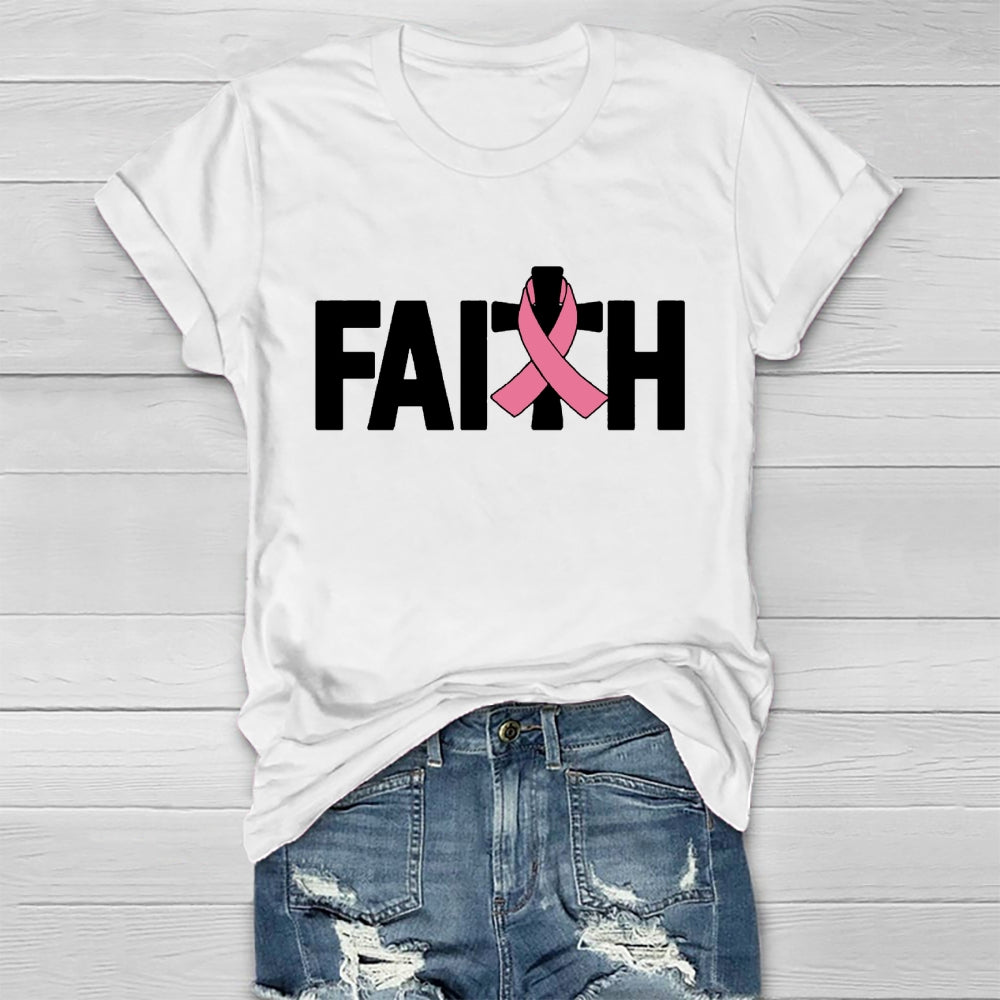 Faith Breast Cancer Awareness Healthwear T-shirt