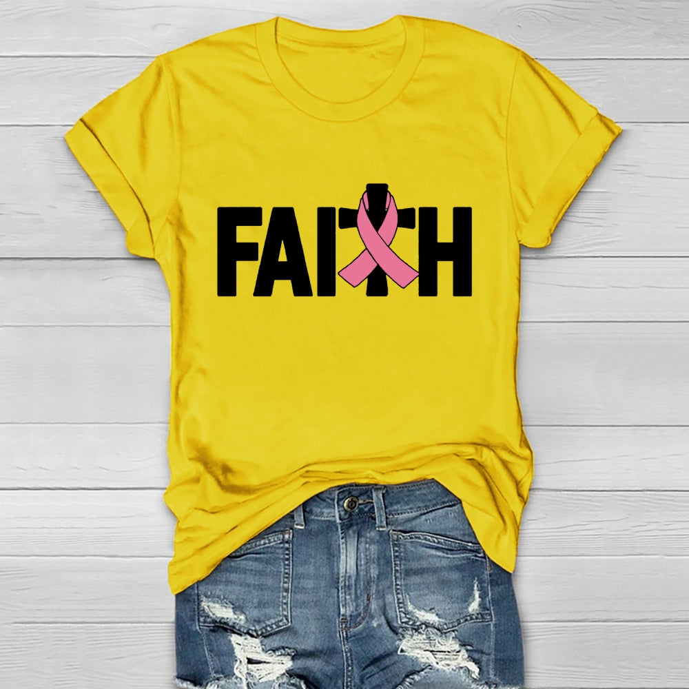 Faith Breast Cancer Awareness Healthwear T-shirt