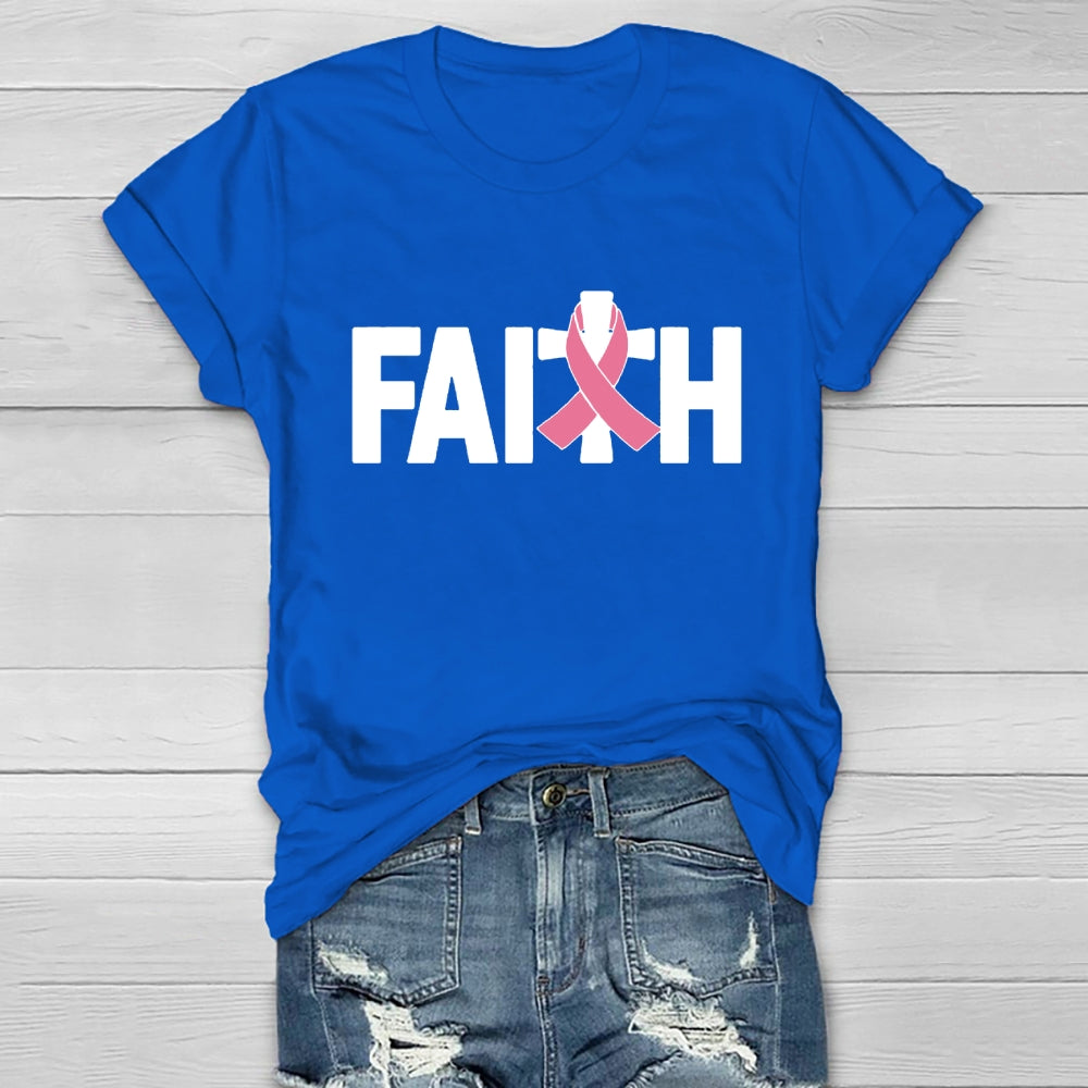 Faith Breast Cancer Awareness Healthwear T-shirt