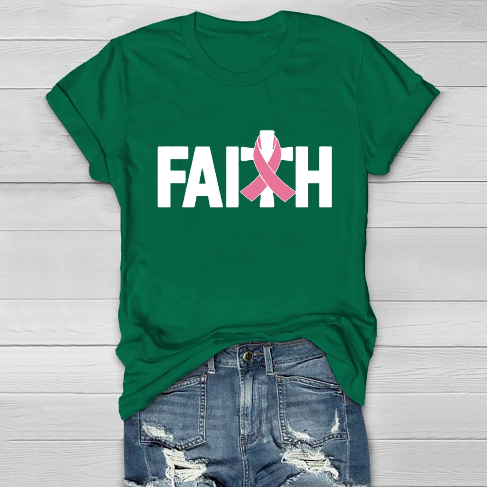 Faith Breast Cancer Awareness Healthwear T-shirt