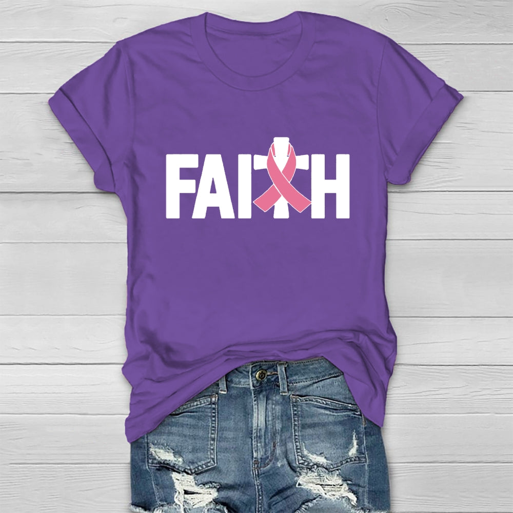Faith Breast Cancer Awareness Healthwear T-shirt