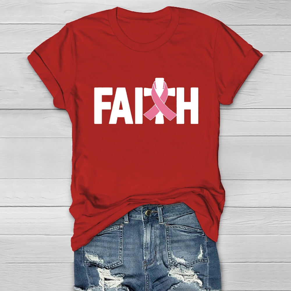 Faith Breast Cancer Awareness Healthwear T-shirt