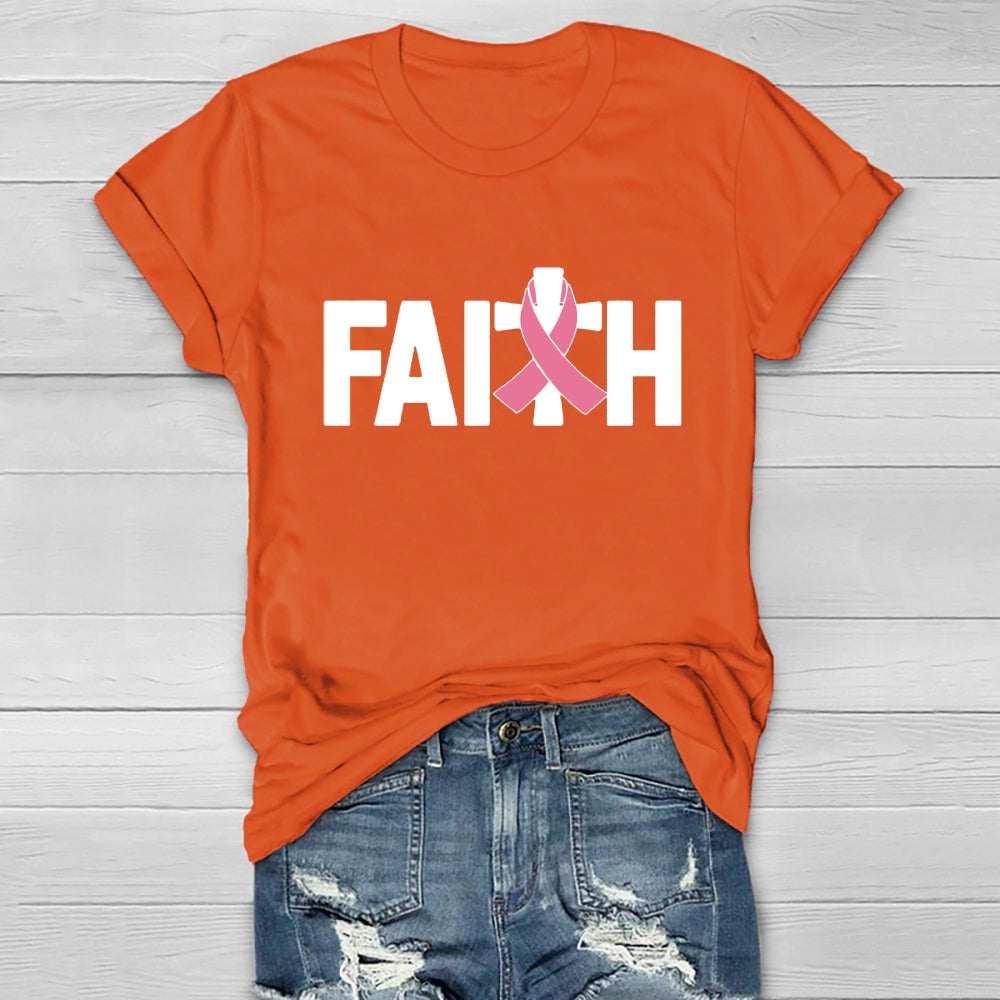 Faith Breast Cancer Awareness Healthwear T-shirt