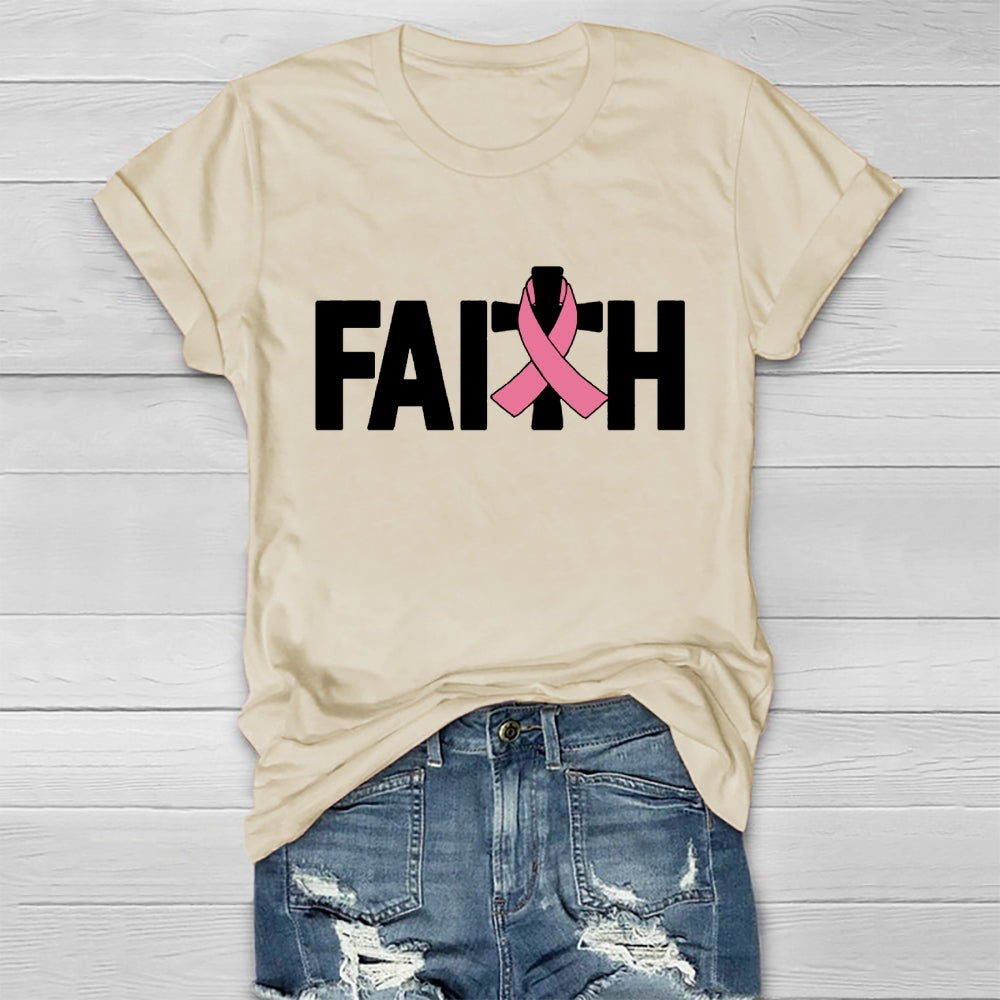 Faith Breast Cancer Awareness Healthwear T-shirt