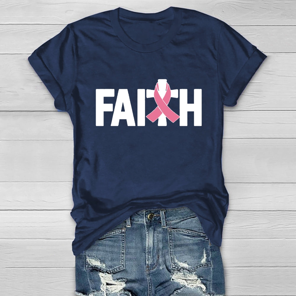 Faith Breast Cancer Awareness Healthwear T-shirt