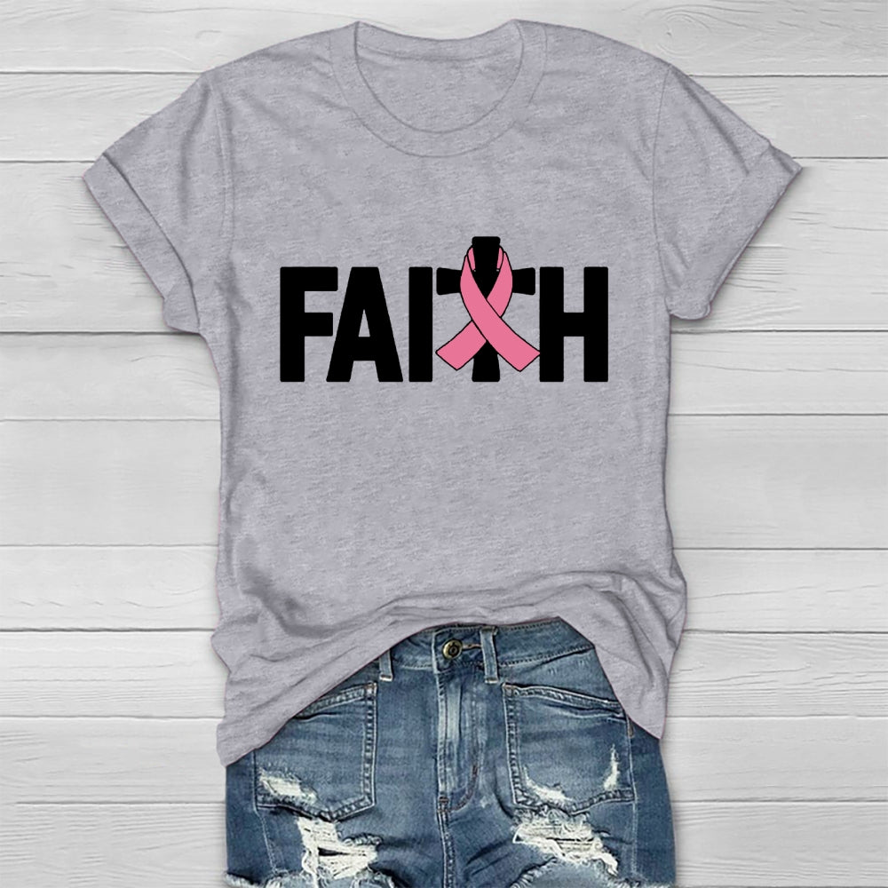 Faith Breast Cancer Awareness Healthwear T-shirt