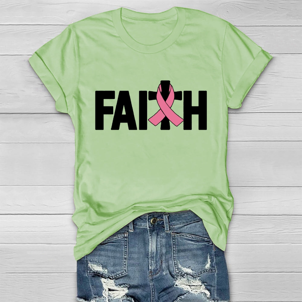 Faith Breast Cancer Awareness Healthwear T-shirt